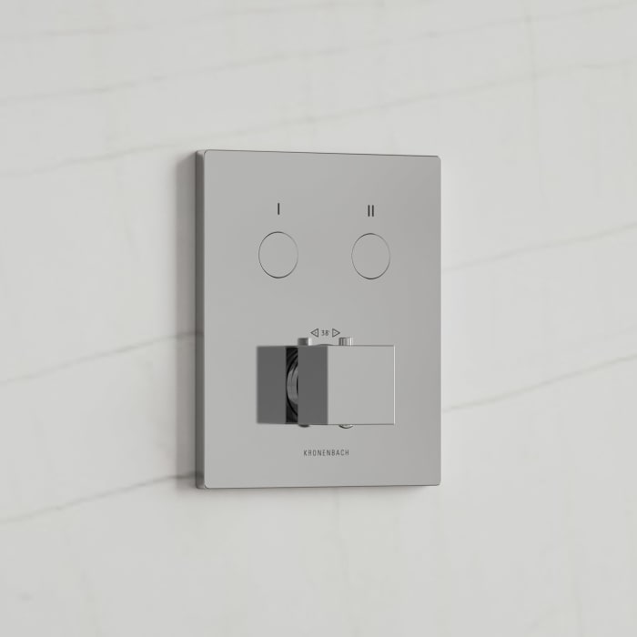 Kronenbach Smart Push Thermostat Unterputz für 2 Verbraucher, eckige Ausführung, inklusive UP-Box