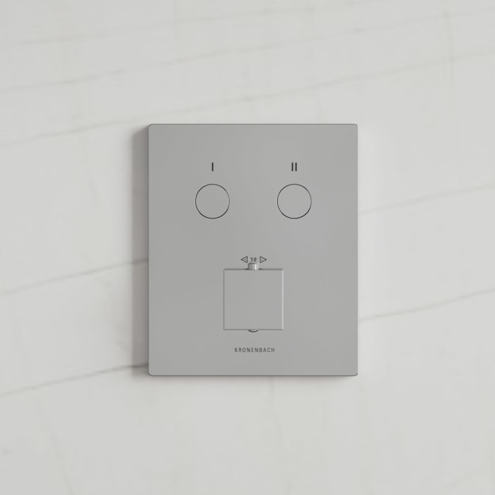 Kronenbach Smart Push Thermostat Unterputz für 2 Verbraucher, eckige Ausführung, inklusive UP-Box