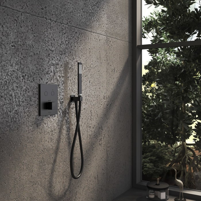 Kronenbach Smart Push Thermostat Unterputz für 2 Verbraucher, eckige Ausführung, inklusive UP-Box