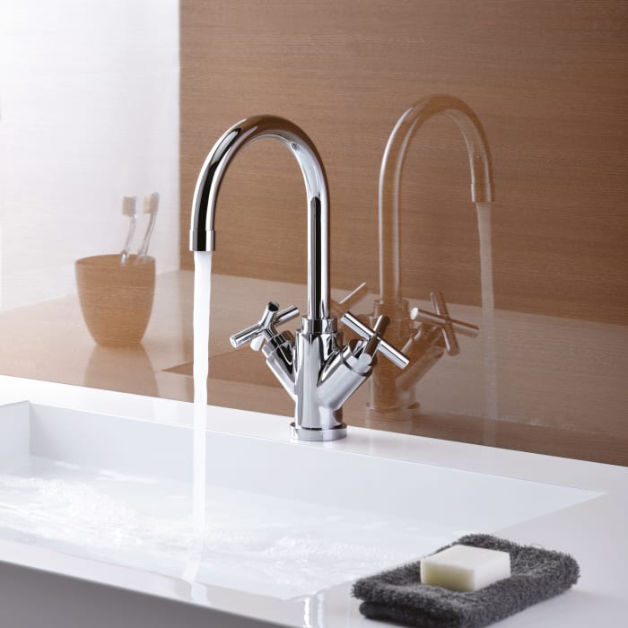 Kronenbach Zeta 2.0 Zweigriff-Waschtischmischer ohne Ablaufgarnitur