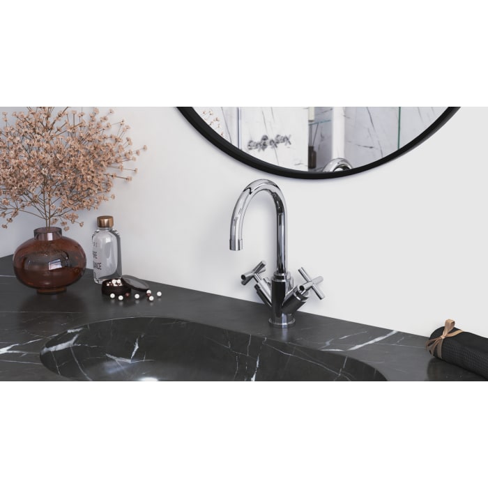 Kronenbach Zeta 2.0 Zweigriff-Waschtischmischer ohne Ablaufgarnitur