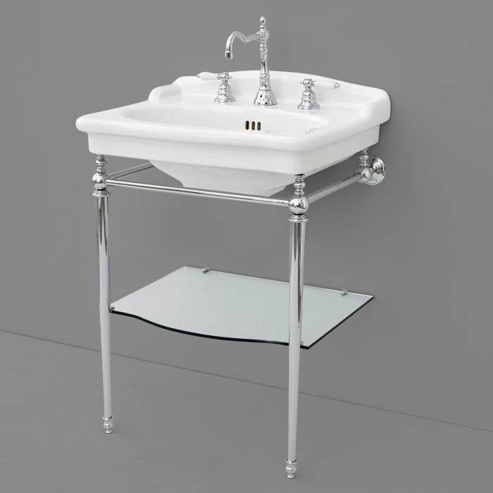 Kronenbach Iota 2.0 Unterbaugestell mit Glasablage für Waschtisch 68 cm