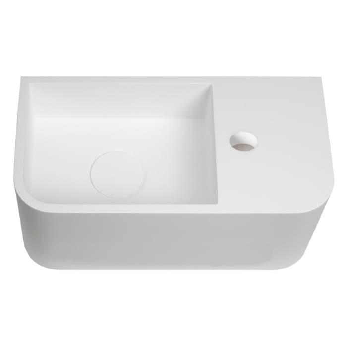 Kronenbach Stone Handwaschbecken 38 x 19 cm Becken links mit Hahnlochbohrung