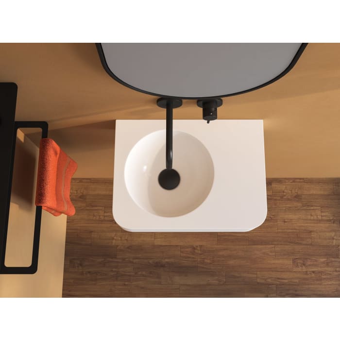 Kronenbach Stone Handwaschbecken 45 x 33 cm Becken links ohne Hahnlochbohrung