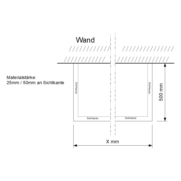 Kronenbach Stone Waschtischplatte 160 cm