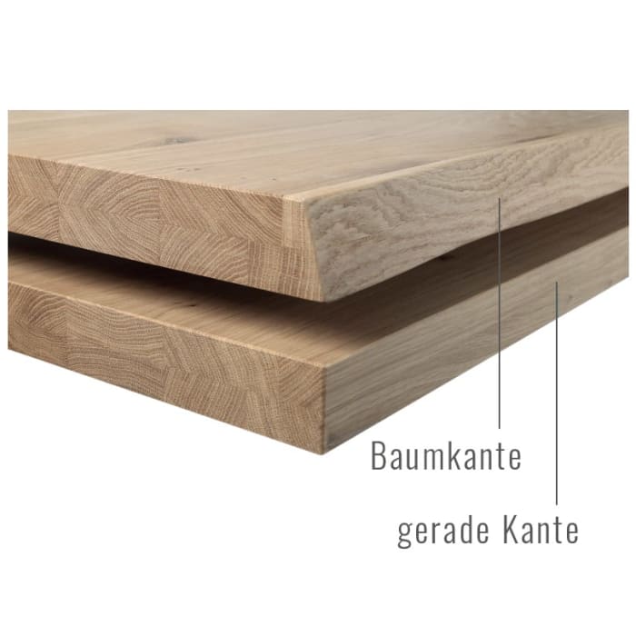 Kronenbach Stone Waschtischplatte 80 cm mit Baumkante