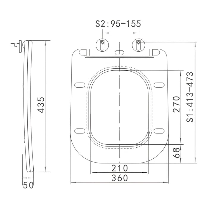 Kronenbach Cube WC-Sitz slim mit Absenkautomatik