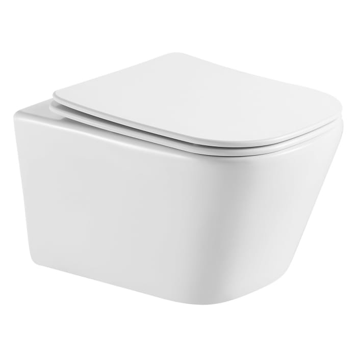 Kronenbach Cube Wand-WC spülrandlos mit Rotationsspülung und WC-Sitz slim