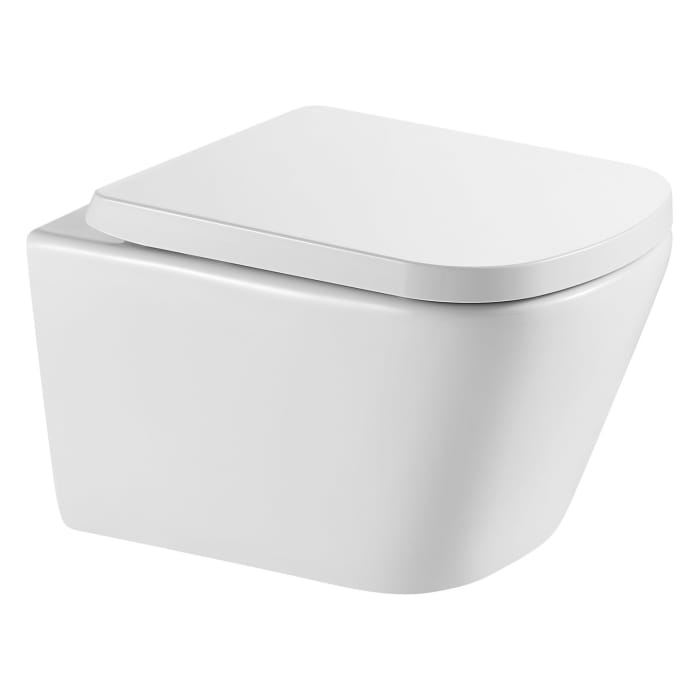 Kronenbach Cube Wand-WC spülrandlos mit Rotationsspülung und WC-Sitz wrapover