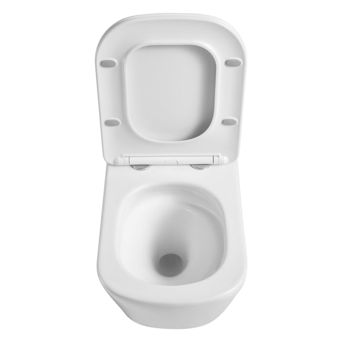 Kronenbach Cube Wand-WC spülrandlos mit Rotationsspülung und WC-Sitz slim