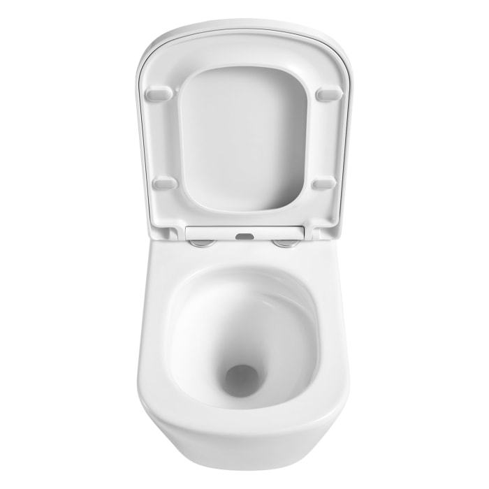 Kronenbach Cube Wand-WC spülrandlos mit Rotationsspülung und WC-Sitz wrapover