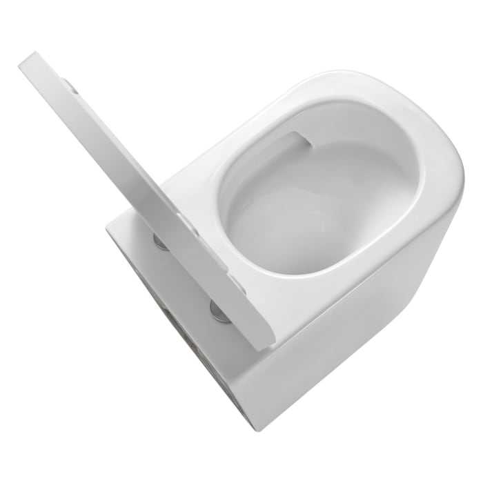 Kronenbach Cube Wand-WC spülrandlos mit Rotationsspülung und WC-Sitz wrapover