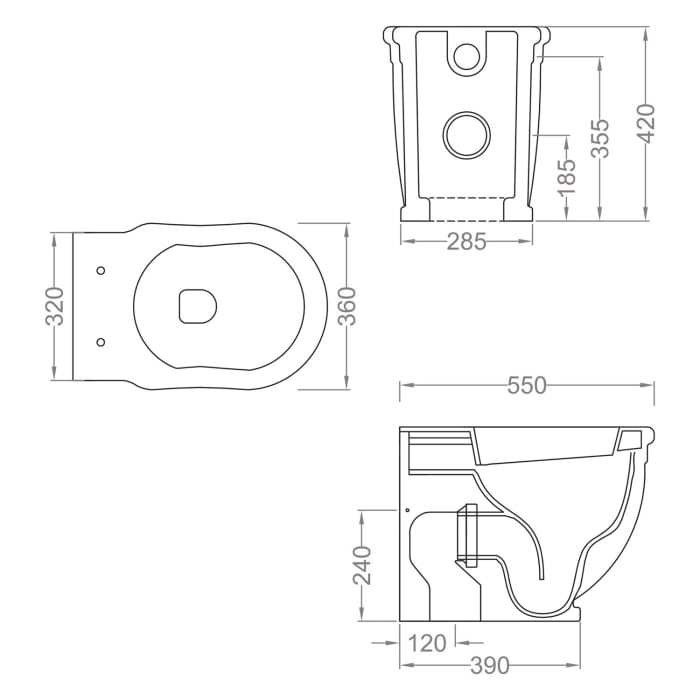 Kronenbach Iota 2.0 Stand-WC Vario Tiefspüler