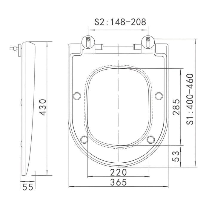 Kronenbach Tube WC-Sitz wrapover mit Absenkautomatik