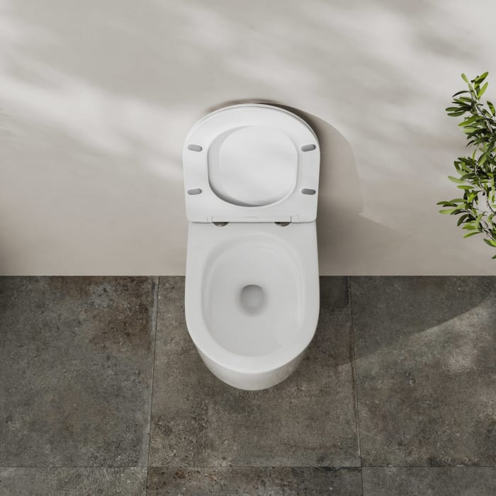 Kronenbach Tube Wand-WC spülrandlos mit Rotationsspülung und WC-Sitz slim