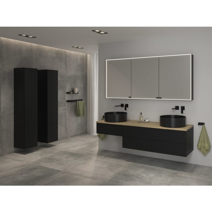 Kronenbach Cube Hochschrank 30 x 168 cm, 1 Auszug, 1 Tür, Anschlag rechts, mit TIP-ON