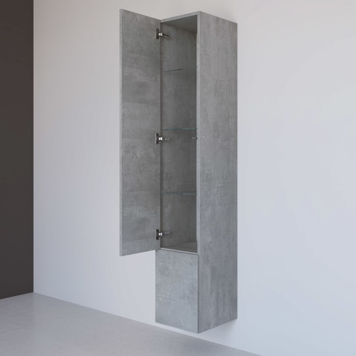 Kronenbach Cube Hochschrank 30 x 168 cm, 2 Türen, Anschlag links, mit TIP-ON