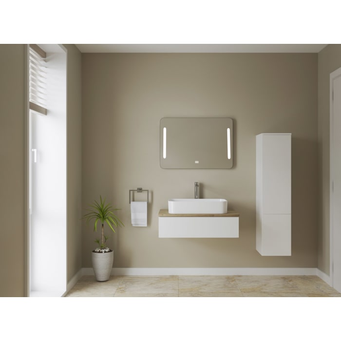 Kronenbach Cube Maxiboard 30 x 127,6 cm, 2 Türen, Anschlag rechts, mit TIP-ON