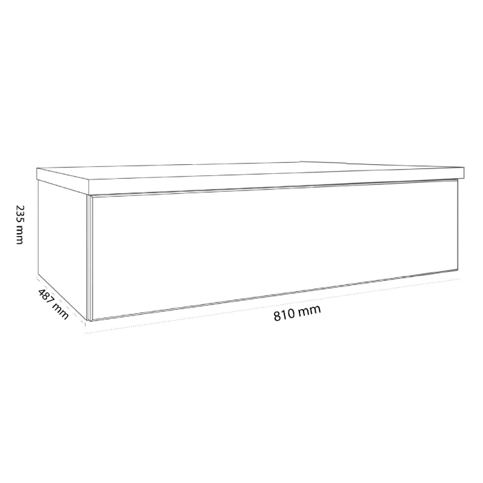 Kronenbach Cube Sideboard 81 cm mit 1 Auszug und TIP-ON