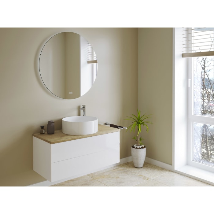 Kronenbach Cube Waschtischkonsole 101 cm mit 2 Auszügen und TIP-ON