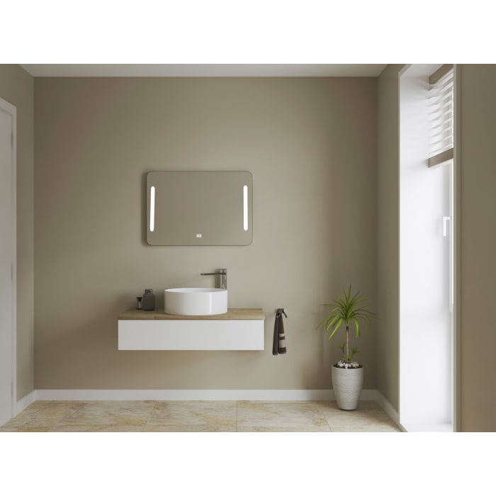 Kronenbach Cube Waschtischkonsole 101 cm mit 1 Auszug und TIP-ON