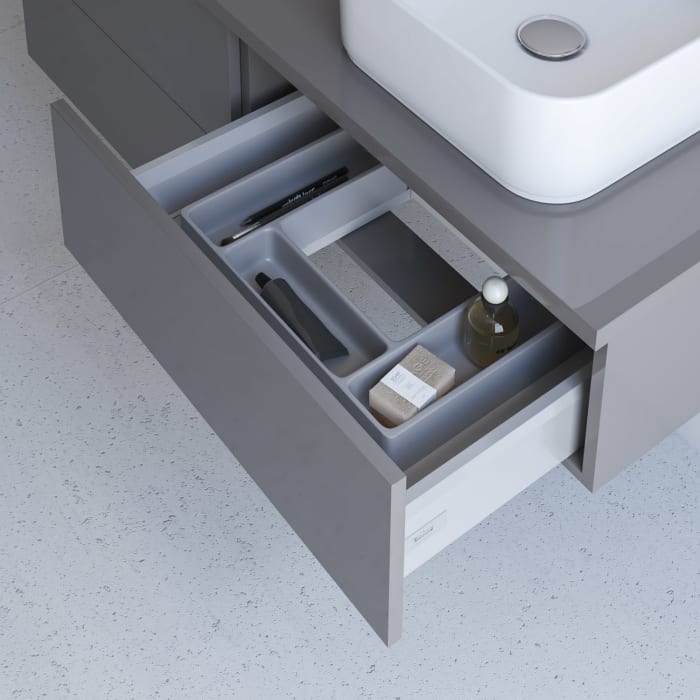 Kronenbach Cube Waschtischkonsole 101 cm mit 2 Auszügen und TIP-ON