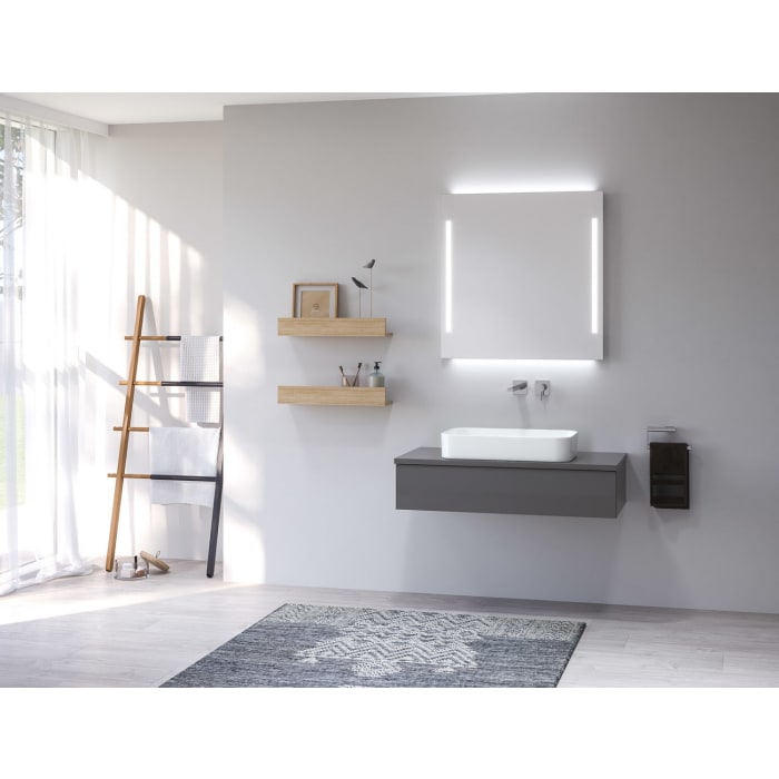 Kronenbach Cube Waschtischkonsole 101 cm mit 1 Auszug und TIP-ON