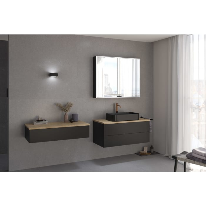 Kronenbach Cube Waschtischkonsole 101 cm mit 2 Auszügen und TIP-ON