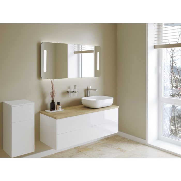 Kronenbach Cube Waschtischkonsole 121 cm mit 4 Auszügen und TIP-ON