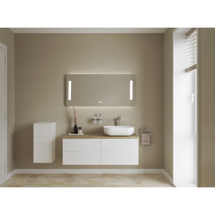 Kronenbach Cube Waschtischkonsole 121 cm mit 4 Auszügen und TIP-ON