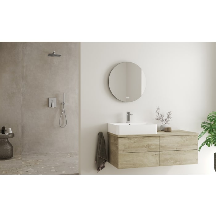 Kronenbach Cube Waschtischkonsole 121 cm mit 4 Auszügen und TIP-ON