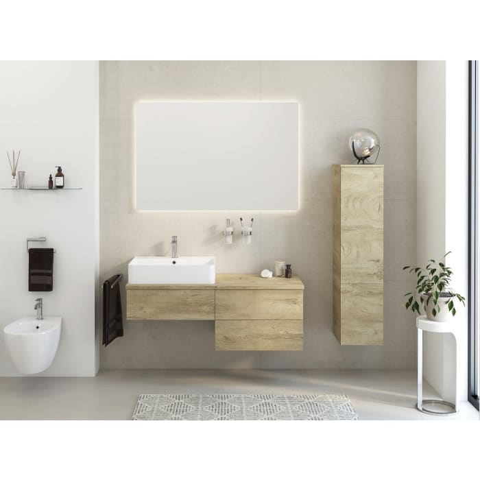 Kronenbach Cube Waschtischkonsole 121 cm mit 3 Auszügen und TIP-ON