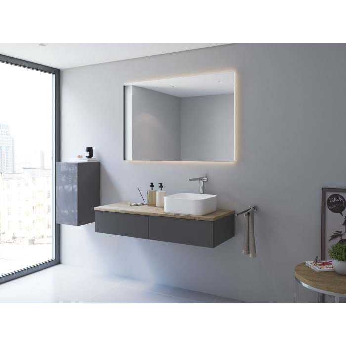 Kronenbach Cube Waschtischkonsole 121 cm mit 2 Auszügen und TIP-ON