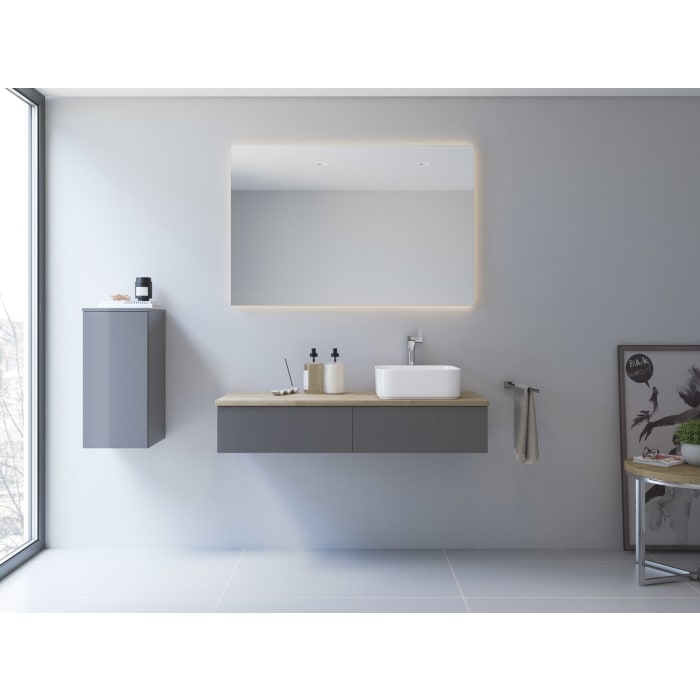 Kronenbach Cube Waschtischkonsole 121 cm mit 2 Auszügen und TIP-ON