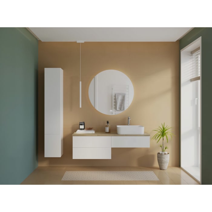 Kronenbach Cube Waschtischkonsole 141 cm mit 3 Auszügen und TIP-ON