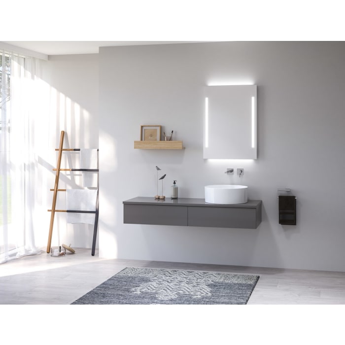 Kronenbach Cube Waschtischkonsole 141 cm mit 2 Auszügen und TIP-ON