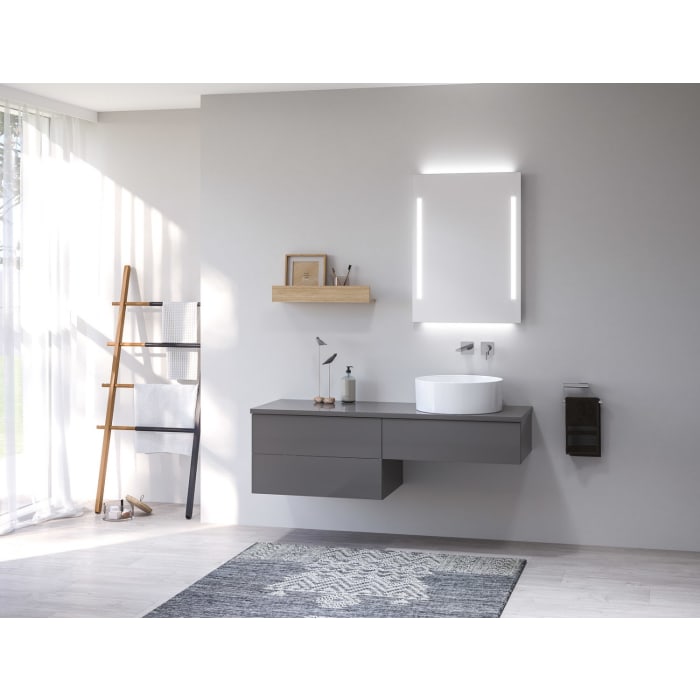 Kronenbach Cube Waschtischkonsole 141 cm mit 3 Auszügen und TIP-ON