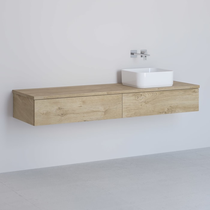 Kronenbach Cube Waschtischkonsole 161 cm mit 2 Auszügen und TIP-ON