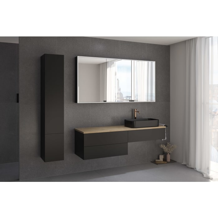 Kronenbach Cube Waschtischkonsole 161 cm mit 3 Auszügen und TIP-ON