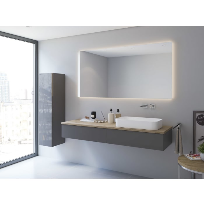 Kronenbach Cube Waschtischkonsole 161 cm mit 2 Auszügen und TIP-ON