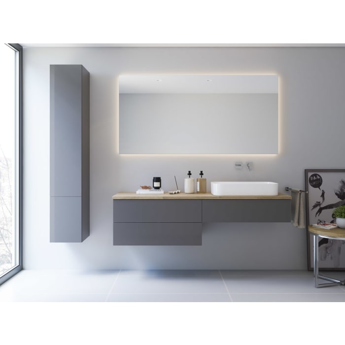 Kronenbach Cube Waschtischkonsole 161 cm mit 3 Auszügen und TIP-ON