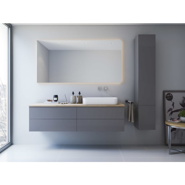 Kronenbach Cube Waschtischkonsole 161 cm mit 4 Auszügen und TIP-ON