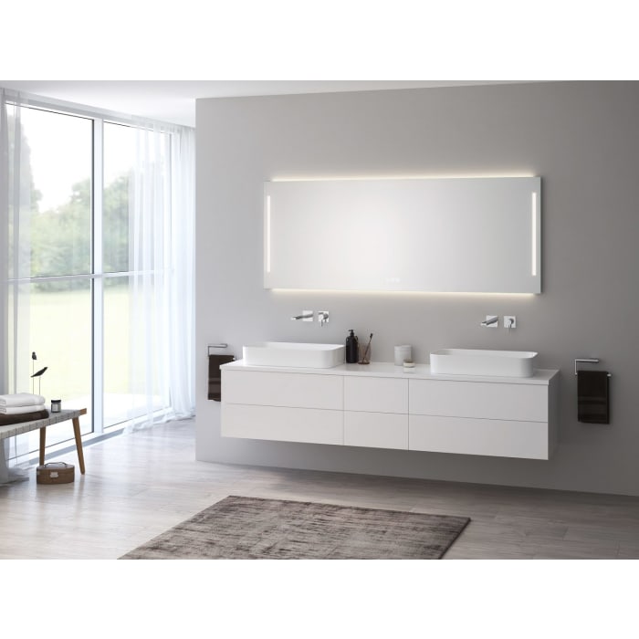 Kronenbach Cube Waschtischkonsole 201 cm für 2 Waschtische mit 6 Auszügen und TIP-ON