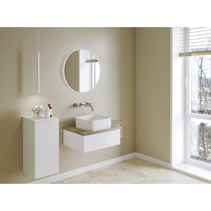 Kronenbach Cube Waschtischkonsole 61 cm mit 1 Auszug und TIP-ON