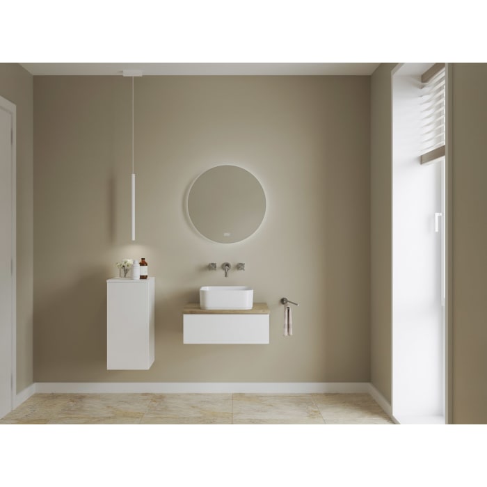 Kronenbach Cube Waschtischkonsole 61 cm mit 1 Auszug und TIP-ON