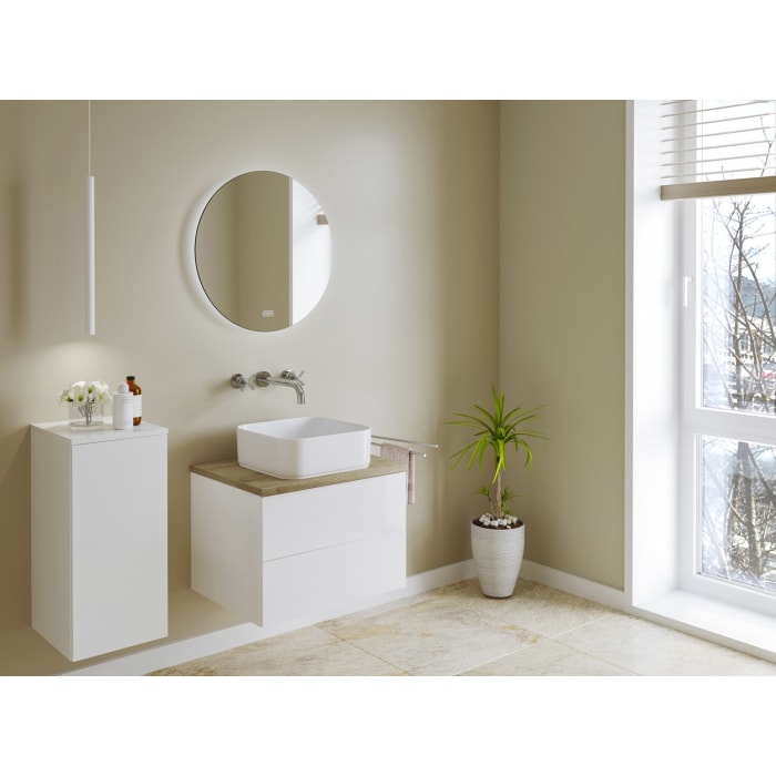 Kronenbach Cube Waschtischkonsole 61 cm mit 2 Auszügen und TIP-ON