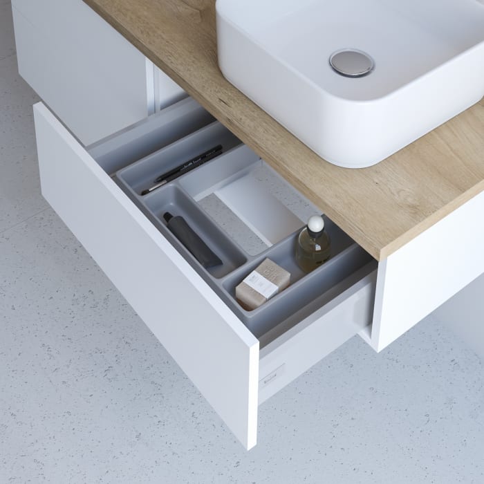 Kronenbach Cube Waschtischkonsole 61 cm mit 1 Auszug und TIP-ON