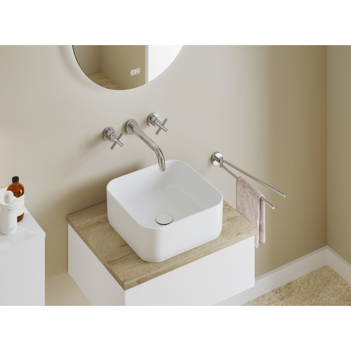 Kronenbach Cube Waschtischkonsole 61 cm mit 1 Auszug und TIP-ON