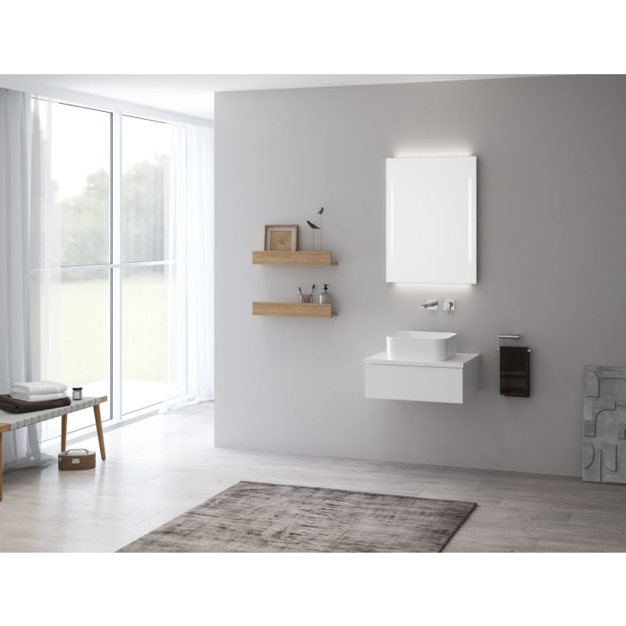 Kronenbach Cube Waschtischkonsole 61 cm mit 1 Auszug und TIP-ON