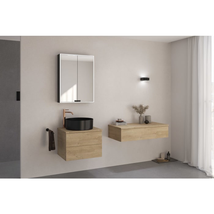 Kronenbach Cube Waschtischkonsole 61 cm mit 2 Auszügen und TIP-ON